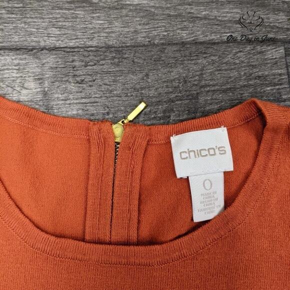 Chico's Long Sleeve Crew Neck Sweater Size Chico's 0 (4) - Picture 2 of 3